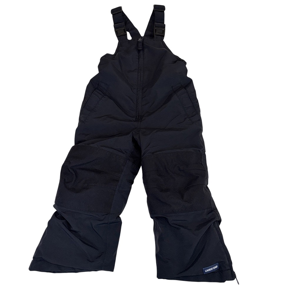 Lands End Squall‎ Grow-A-Long Snowboard Ski Snow Bibs Insulated Black Size 3/3T